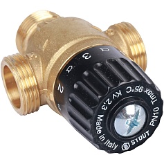 STOUT  Термостатический смесительный клапан для систем отопления и ГВС 3/4   НР   30-65°С KV 2,3