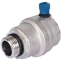 STOUT  Воздухоотводчик автоматический боковой выпуск, нар.р. 1/2" никель., уплотнительное кольцо - NBR