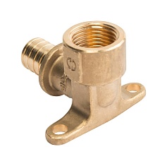 STOUT  Угольник настенный с креплением 20xRp 3/4" для труб из сшитого полиэтилена аксиальный