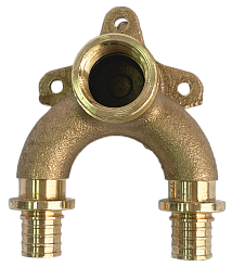 Проточный настенный угольник STOUT 16x1/2" бронзовый для труб из сшитого полиэтилена