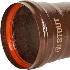 STOUT SCR-0080-700250 STOUT Удлинитель дымохода традиц. D80(п-м), L250, КОРИЧНЕВЫЙ