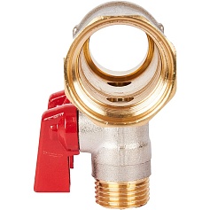 STOUT SMB 6210 011202 STOUT Коллектор с шаровыми кранами 1", 2 отвода 1/2" (красные ручки)