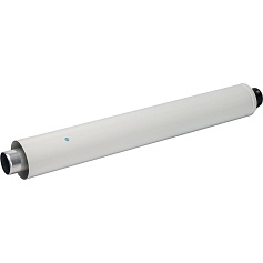 STOUT  Элемент дымохода DN60/100 конечный участок 830мм дымохода для горизонт. прохода через стену с оголовком из пластика