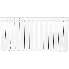 STOUT  Bravo 500 14 секции радиатор алюминиевый нижнее правое подключение (белый RAL 9010)