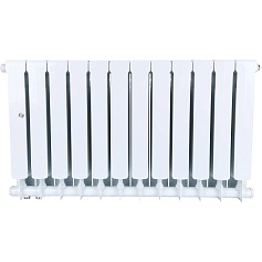 STOUT  Space 500 12 секций радиатор биметаллический нижнее правое подключение RAL9016