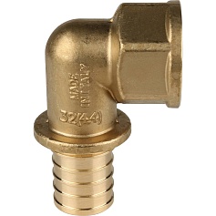 STOUT  Угольник-переходник с внутренней резьбой 32xG 1" для труб из сшитого полиэтилена аксиальный