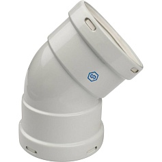 STOUT  Элемент дымохода отвод 45° м/м DN80