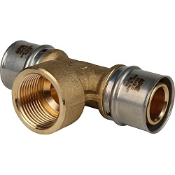 STOUT   Тройник-переходник с внутренней резьбой 32х1"х32 для металлопластиковых труб прессовой