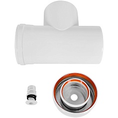 STOUT SCR-8125-000002 STOUT Конденсатоотводчик Т-образный традиц. коакс. D80(п-м)/125(п-м) с заглушкой и патрубком