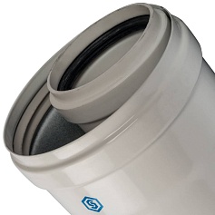 STOUT  Элемент дымохода конденсац. труба  1000 мм O60/100 м/п PP-FE