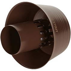 STOUT SCR-0080-800022 STOUT Оголовок вертикальный с ветрозащитой традиц. D80(п) КОРИЧНЕВЫЙ широкий