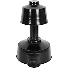 STOUT SCR-8610-800012 STOUT Оголовок вертикальный с ветрозащитой конденсац. коакс. D60(п)/100(п) ЧЕРНЫЙ широкий
