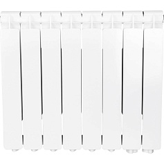 STOUT  Bravo 500 8 секции радиатор алюминиевый нижнее правое подключение (белый RAL 9010)