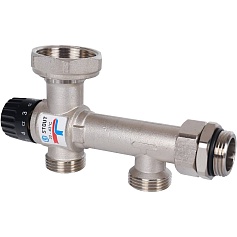 STOUT  Насосно-смесительный узел с термостатическим клапаном 20-43°C и жидкокристаллическим термометром, без насоса