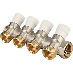 STOUT  Коллектор распределительный 3/4", 4 отвода 3/4"ЕК 