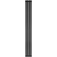 Стальной трубчатый радиатор STOUT TUBE ROUND 4 секции боковое подключение R40 1-1750-4 RAL9005