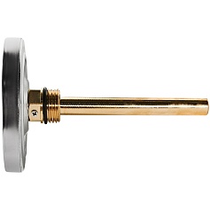 Термометр биметаллический STOUT с погружной гильзой, корпус Dn 80 мм, гильза 100 мм 1/2 , 0...120°С