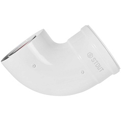 STOUT SCR-6010-250100 STOUT Адаптер подключения 90° УНИВЕРСАЛЬНЫЙ традиц. коакс. D60(м-м)/100(п-м) (хомут, фланец, втулка, адаптер) кроме Immergas, Navien D75/100 стар.