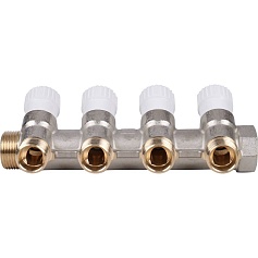 STOUT  Коллектор распределительный 3/4", 4 отвода 1/2"