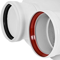 STOUT SCR-8080-250001 STOUT Адаптер моноблочный для перех. на двухтрубную систему конденсац. c D60(п)/100(п) на D80(м)/80(м)