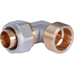 STOUT   Угольник-переходник с наружной резьбой 1 1/4"x32 для металлопластиковых труб винтовой