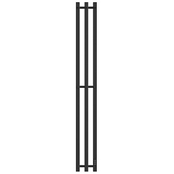 Полотенцесушитель электрический STOUT ROCK quadro 120*12 Черный матовый 2 опоры