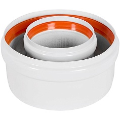 STOUT SCR-6010-000022 STOUT Ревизионный элемент Т-образный традиц. коакс. D60(п-м)/100(п-м) с заглушкой