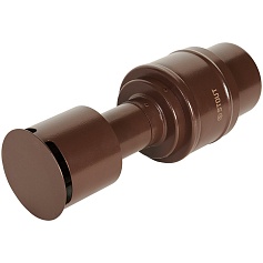 STOUT SCR-6010-800022 STOUT Оголовок вертикальный с ветрозащитой традиц. коакс. D60(п)/100(п) КОРИЧНЕВЫЙ узкий