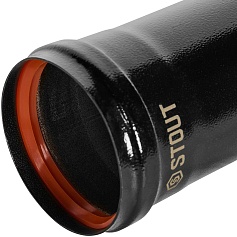 STOUT SCR-0080-601000 STOUT Удлинитель дымохода традиц. D80(п-м), L1000, ЧЕРНЫЙ