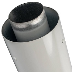 STOUT  Элемент дымохода DN60/100 фин.уч-ок 1000 мм  для горизонт. прохода через стену с антиобмерз.оголовком