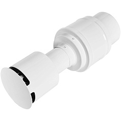 STOUT SCR-8610-800001 STOUT Оголовок вертикальный с ветрозащитой конденсац. коакс. D60(п)/100(п) БЕЛЫЙ узкий