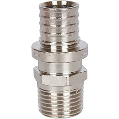 STOUT SFA-0001-200212 STOUT Переходник с наружной резьбой 20х2.0x1/2" никелированный для труб из сшитого полиэтилена аксиальный