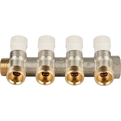 STOUT  Коллектор распределительный 3/4", 4 отвода 3/4"ЕК 