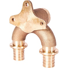 Проточный настенный угольник STOUT 20x1/2" бронзовый для труб из сшитого полиэтилена