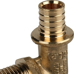 STOUT  Угольник-переходник с наружной резьбой 16xR 1/2" для труб из сшитого полиэтилена аксиальный