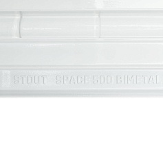 STOUT  Space 500 4 секции радиатор биметаллический боковое подключение RAL9016