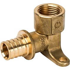 STOUT  Угольник настенный с креплением 20xRp 1/2" для труб из сшитого полиэтилена аксиальный