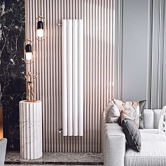 Радиатор стальной трубчатый STOUT Warmmet Power 76V длина 1000 мм секций 4 цвет RAL 9016  тип подключения: нижнее левое