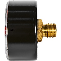 Манометр аксиальный с указателем предела STOUT корпус Dn 50 мм 1/4 , 0...4 бар, кл.2.5