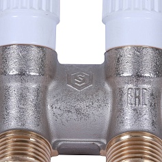 STOUT  Коллектор распределительный 1", 3 отвода 1/2" плоское уплотнение