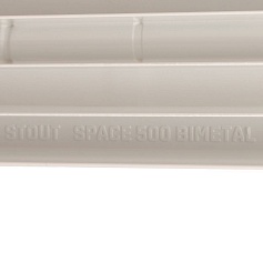 STOUT  Space 500 9 секций радиатор биметаллический боковое подключение RAL9016