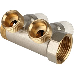 STOUT  Коллектор распределительный 1", 2 отвода 3/4"ЕК 