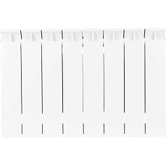 STOUT  STYLE 350 8 секций радиатор биметаллический боковое подключение (белый RAL 9010)