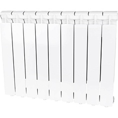 STOUT  Bravo 500 9 секций радиатор алюминиевый боковое подключение RAL9010