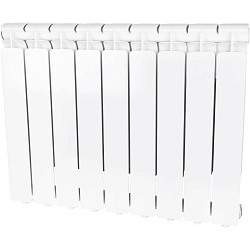 STOUT  Bravo 500 9 секций радиатор алюминиевый боковое подключение RAL9010