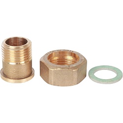 STOUT  Штуцер с накидной гайкой под плоскую прокладку G 1/2M-G3/4RN