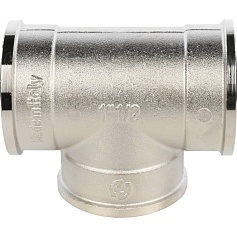 STOUT  Тройник ВВ никелированный 1"1/2