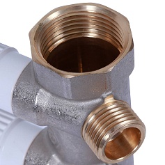 STOUT  Коллектор распределительный 1", 3 отвода 1/2" плоское уплотнение