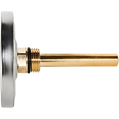 Термометр биметаллический STOUT с погружной гильзой, корпус Dn 80 мм, гильза 75 мм 1/2 , 0...120°С