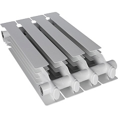 STOUT VEGA 500 4 секций радиатор алюминиевый боковое подключение (белый RAL 9016)